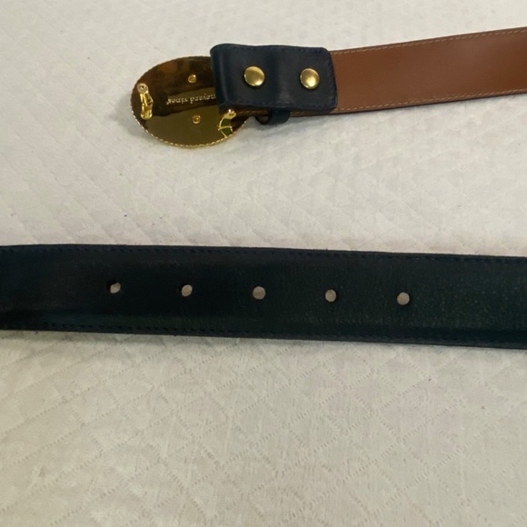Vineyard Vines Navy Leather Silk Knots Buckle Small - Picture 7 of 7